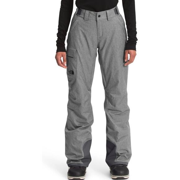 THE NORTH FACE Heathered Gray Freedom Insulated Winter Snow Pants Bottoms XS - Picture 1 of 16